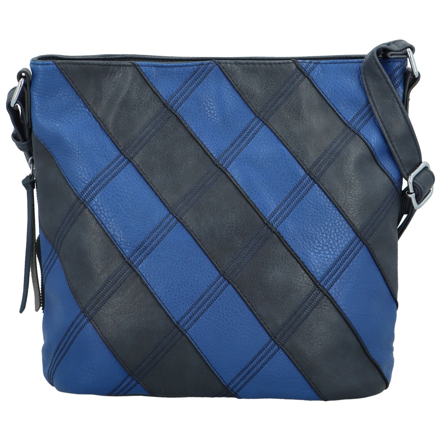 Trendy dámská koženková crossbody kabelka Argiris, modrá