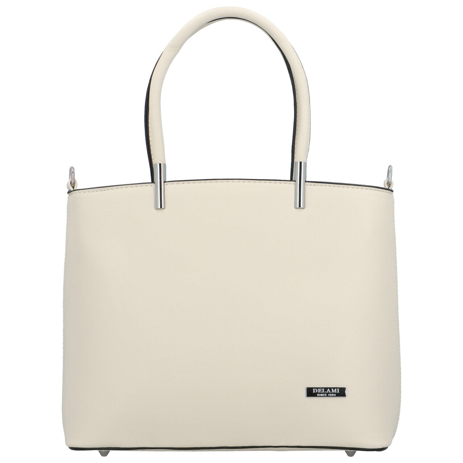 Luxusní dámská kabelka na rameno Delami Aurora, světle krémová