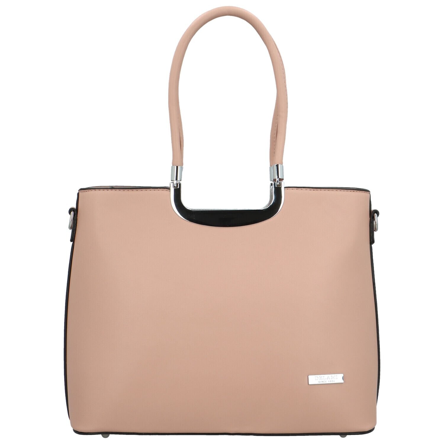 Luxusní dámská kabelka do ruky Delami Bella Rosa, růžová