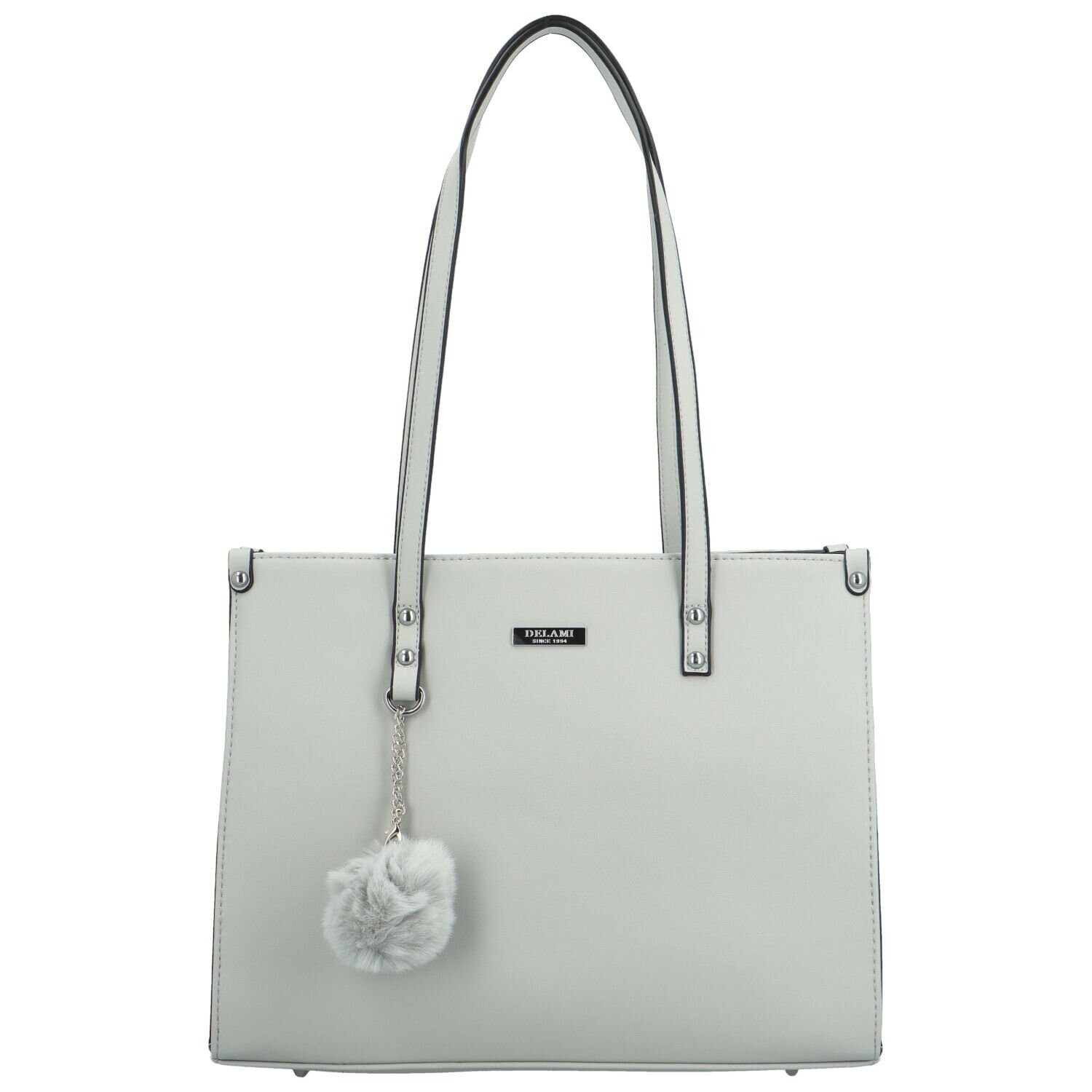 Trendy dámská kabelka na rameno Delami Sabin, světle šedá