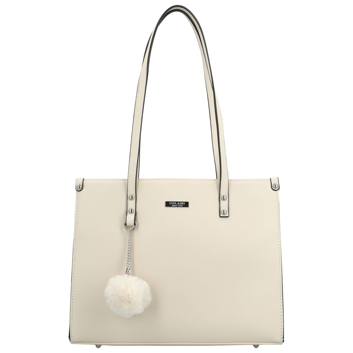 Trendy dámská kabelka na rameno Delami Sabin, světle krémová