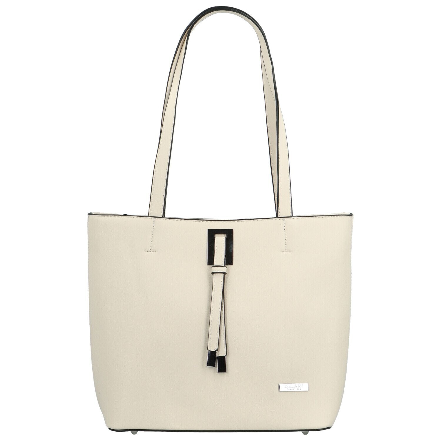 Luxusní dámská kabelka na rameno Delami Athena Aura, světle krémová