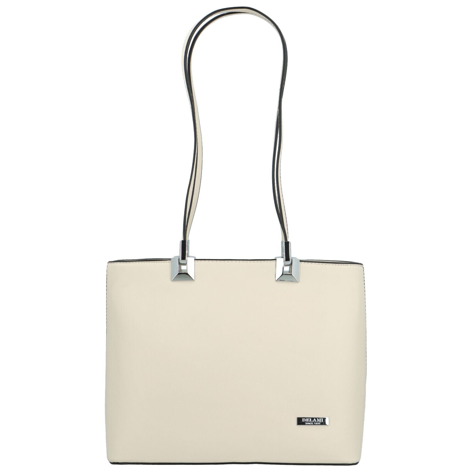 Luxusní dámská kabelka na rameno Delami Velvet Touch, světle krémová