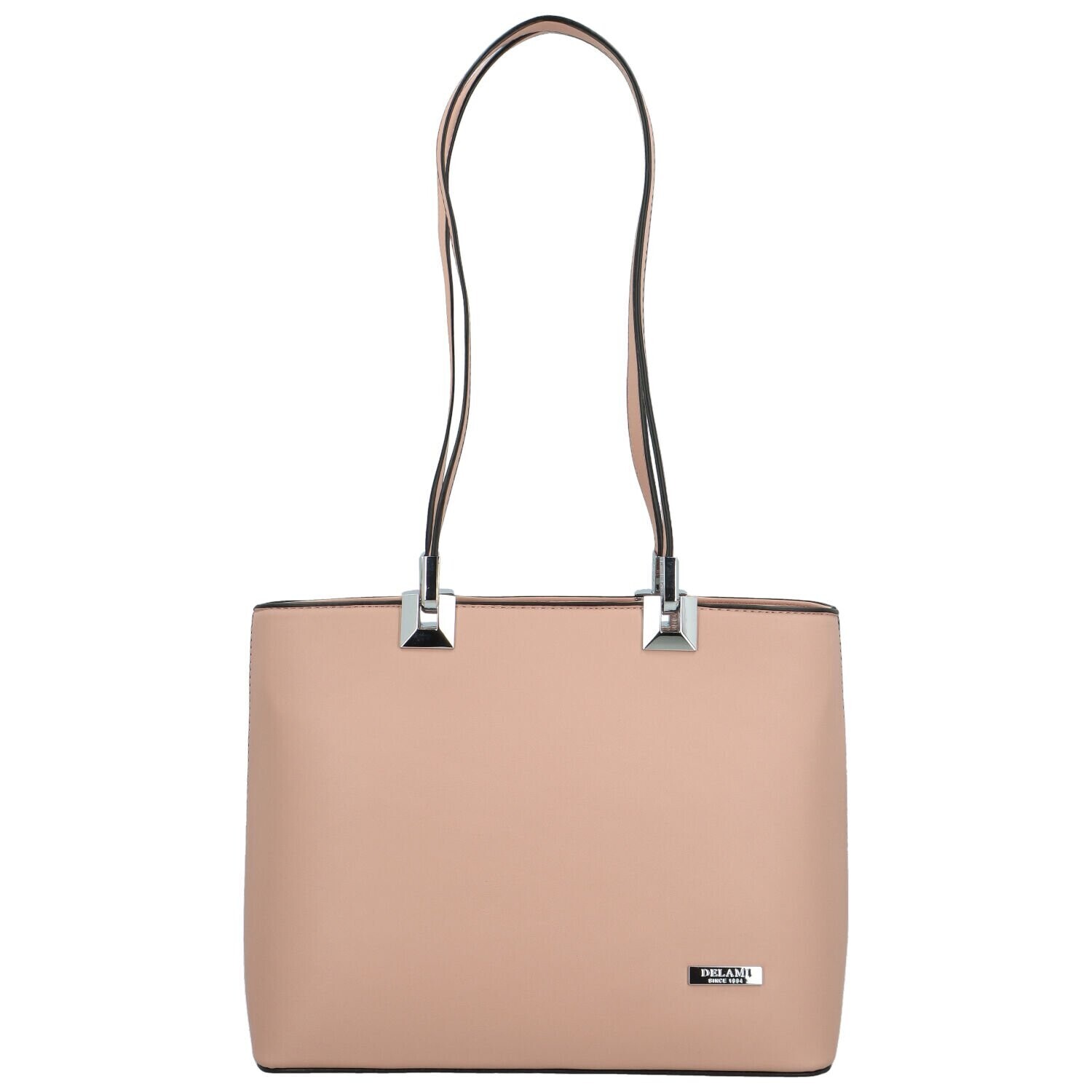 Luxusní dámská kabelka na rameno Delami Velvet Touch, růžová