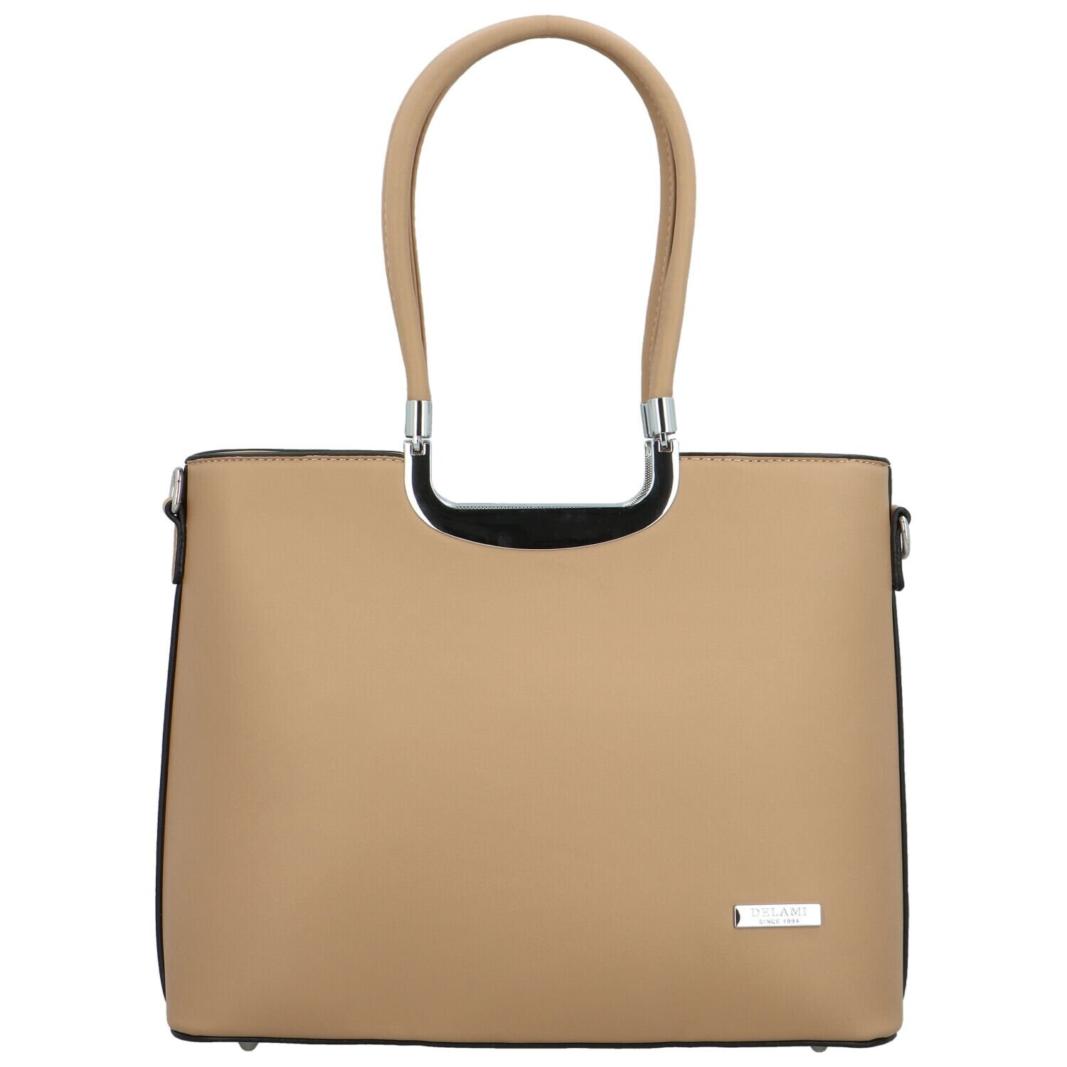 Luxusní dámská kabelka do ruky Delami Bella Rosa, béžová