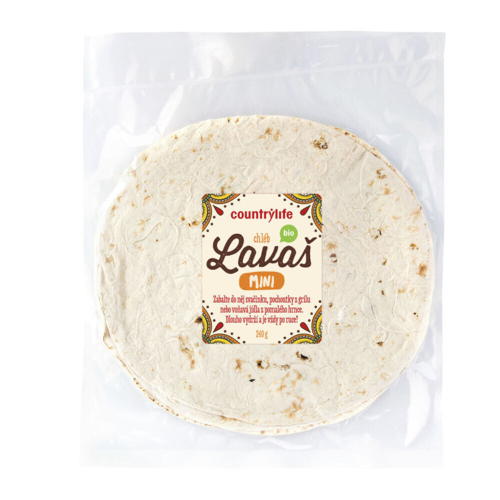Chléb Lavaš mini 240 g BIO COUNTRY LIFE