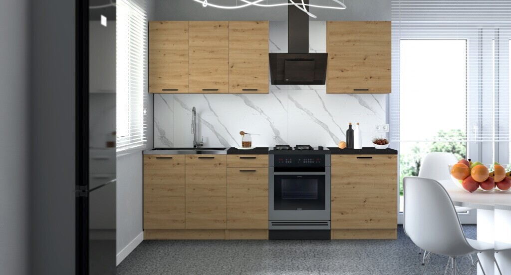 Kuchyně MALLEM 180 cm, artisan