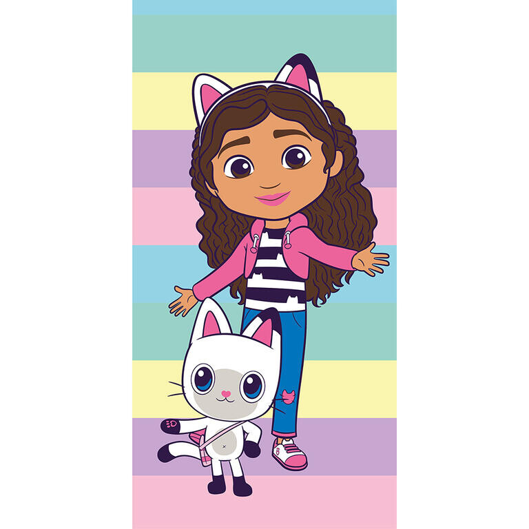 Dětská bavlněná osuška Gabby's Dollhouse Colors 70 x 140 cm