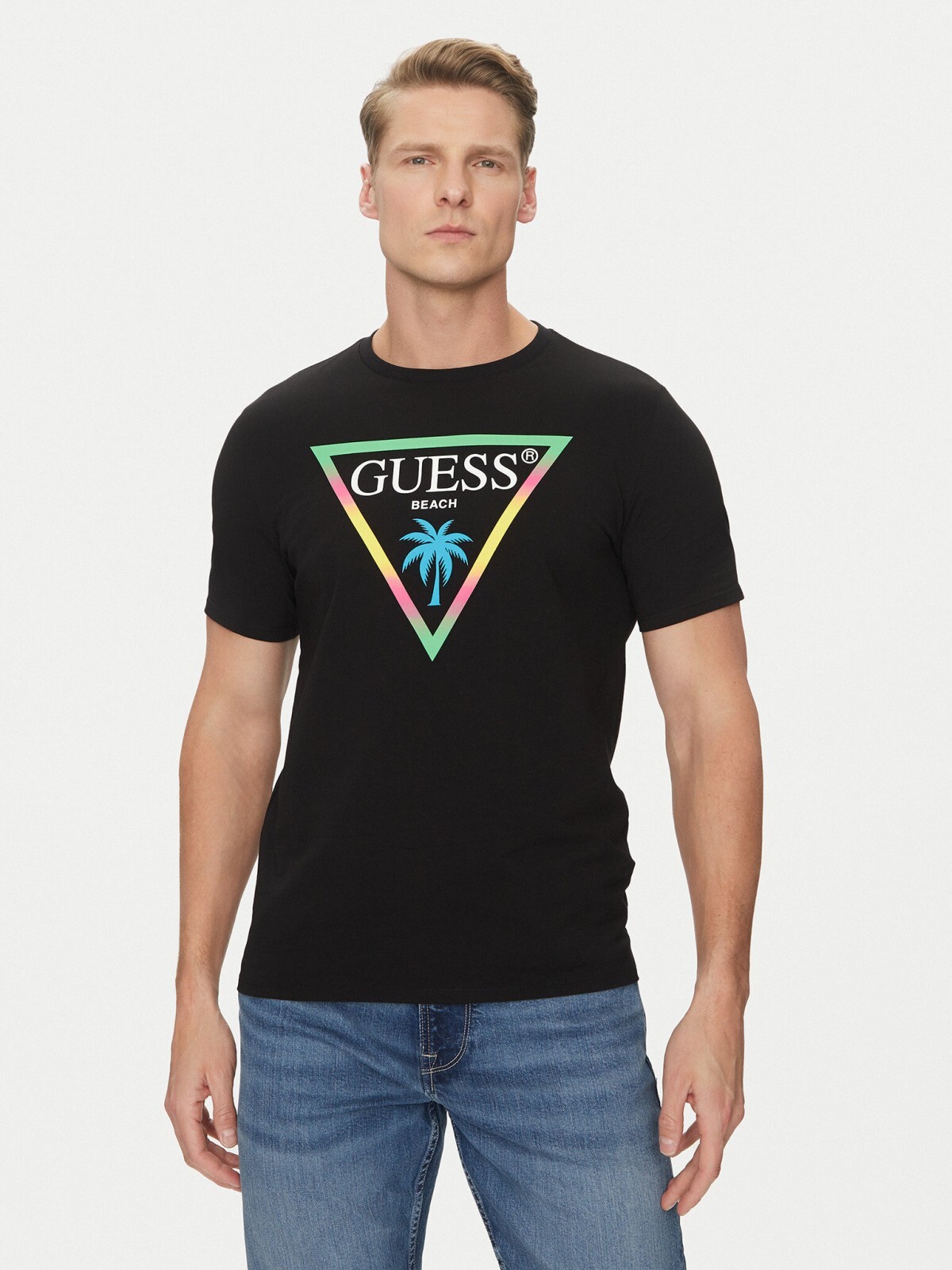 Guess SS CN Triangle Palm Tee M