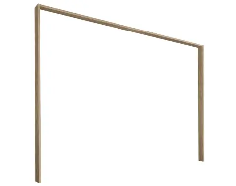 Paspartový rám k šatní skříni Bravo, 280 cm, dub mauvella