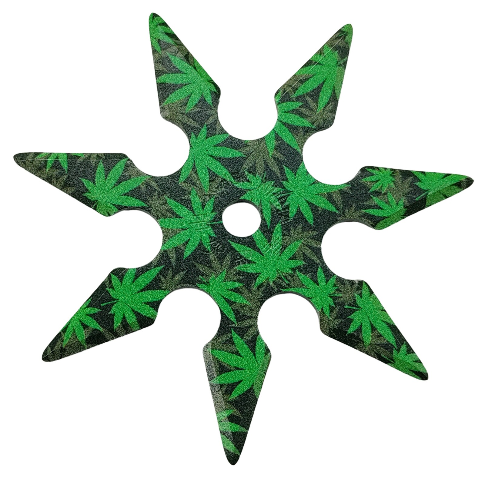 Vrhací hvězdice 7 hrotů Shuriken Cannabis