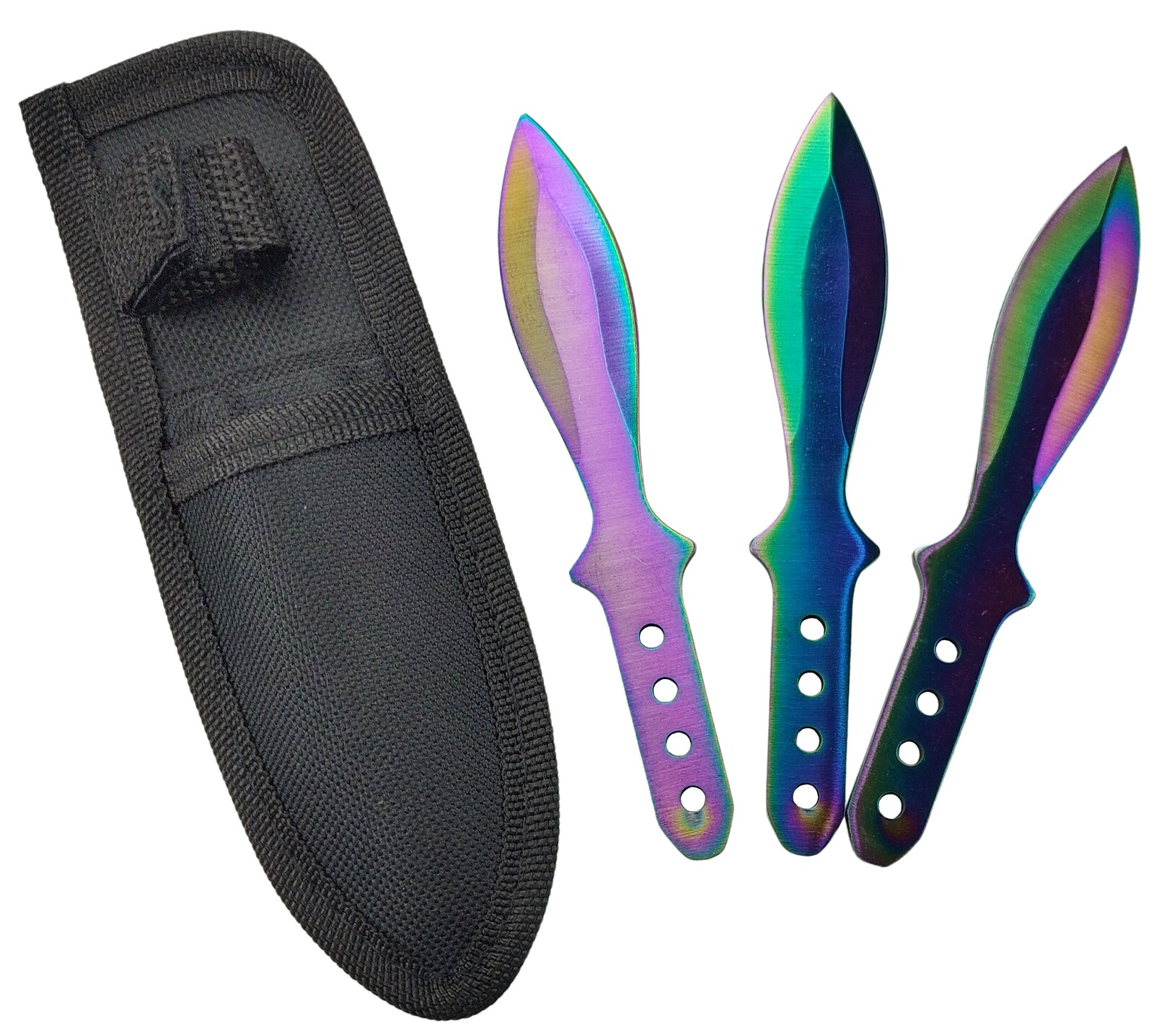 Nože házecí sada 3 vrhacích nožů Rainbow