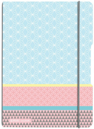 Herlitz zápisník A4 Graphic Pastels Blue linkovaný/čtverečkovaný