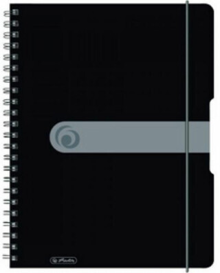 Spirálový blok A4 čtverečkovaný - černý
