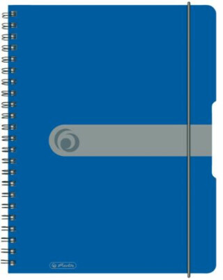 Spirálový blok A4 čtverečkovaný - modrý