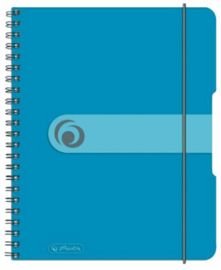 Spirálový blok A5 čtverečkovaný - transparentní modrý