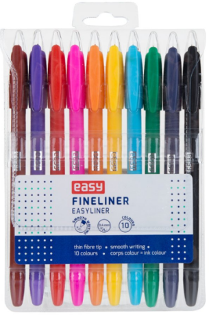 EASY EASYLINER Sada barevných linerů, 0,4 mm, 10 barev