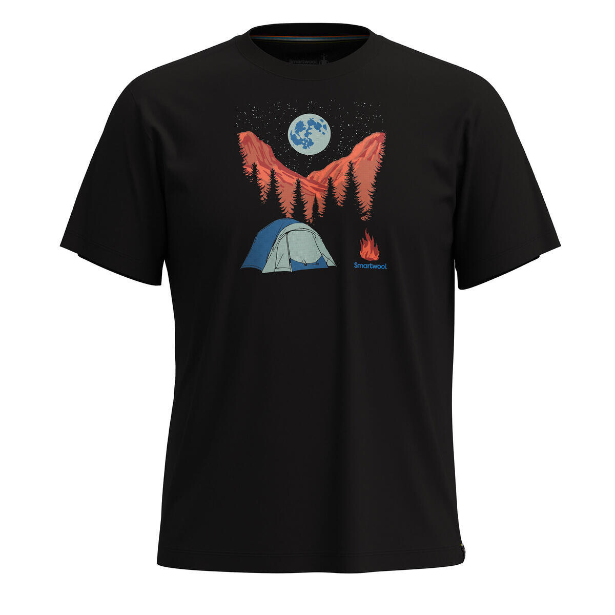 Smartwool NIGHT CAMP SHORT SLEEVE GRAPHIC TEE black Velikost: M 197642530405