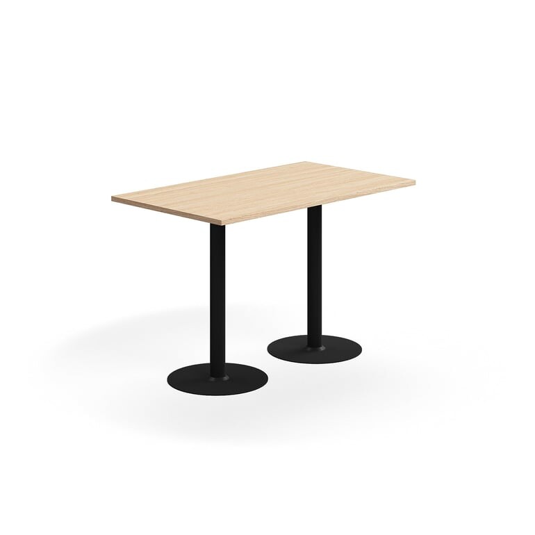Barový stůl VERTICUS, 1400x800x900 mm, dub/černá