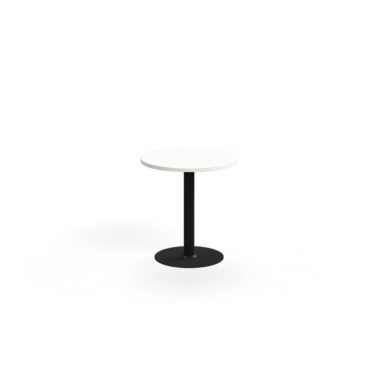 Stůl VERTICUS, Ø700x720 mm, bílá/černá