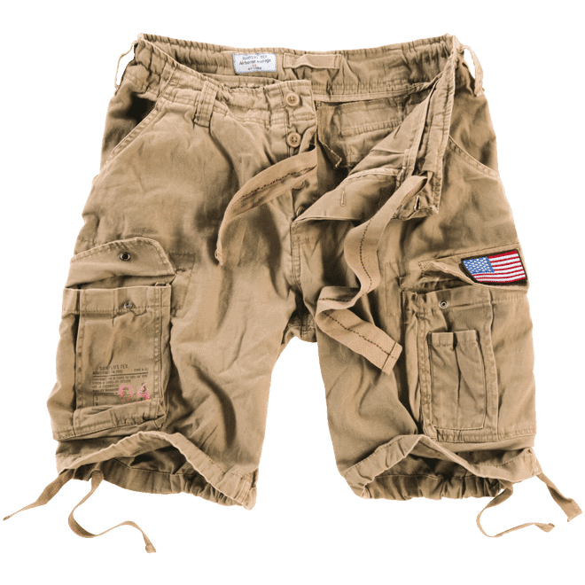 Kalhoty krátké Airborne Vintage Shorts Patch béžové S