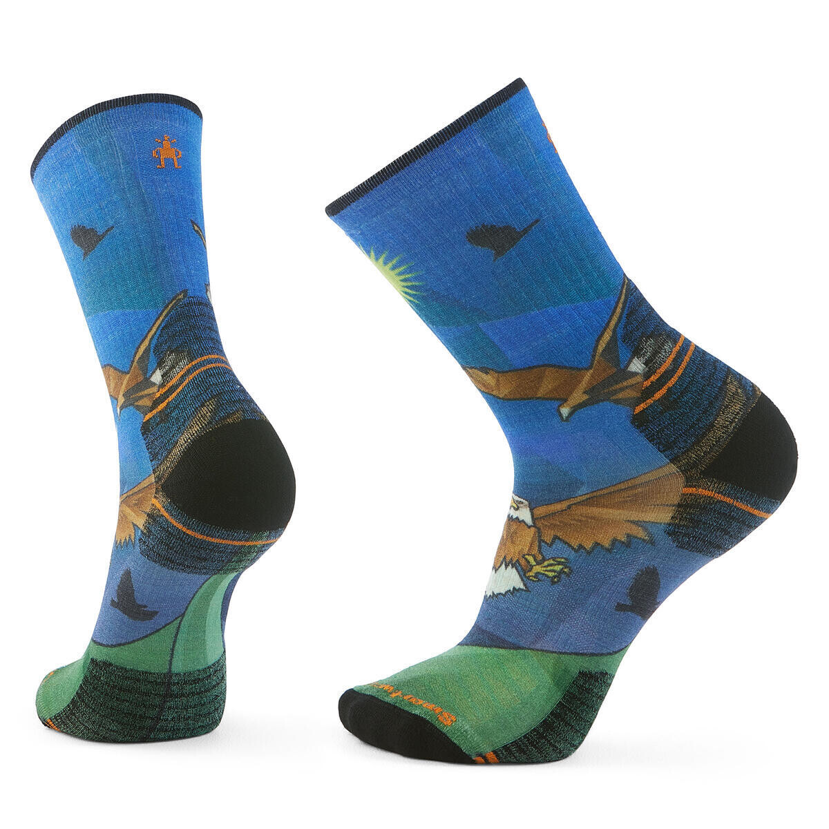 Smartwool HIKE TARGETED CUSHION EAGLE PRINT CRW SC laguna blue Velikost: XL 197642690635