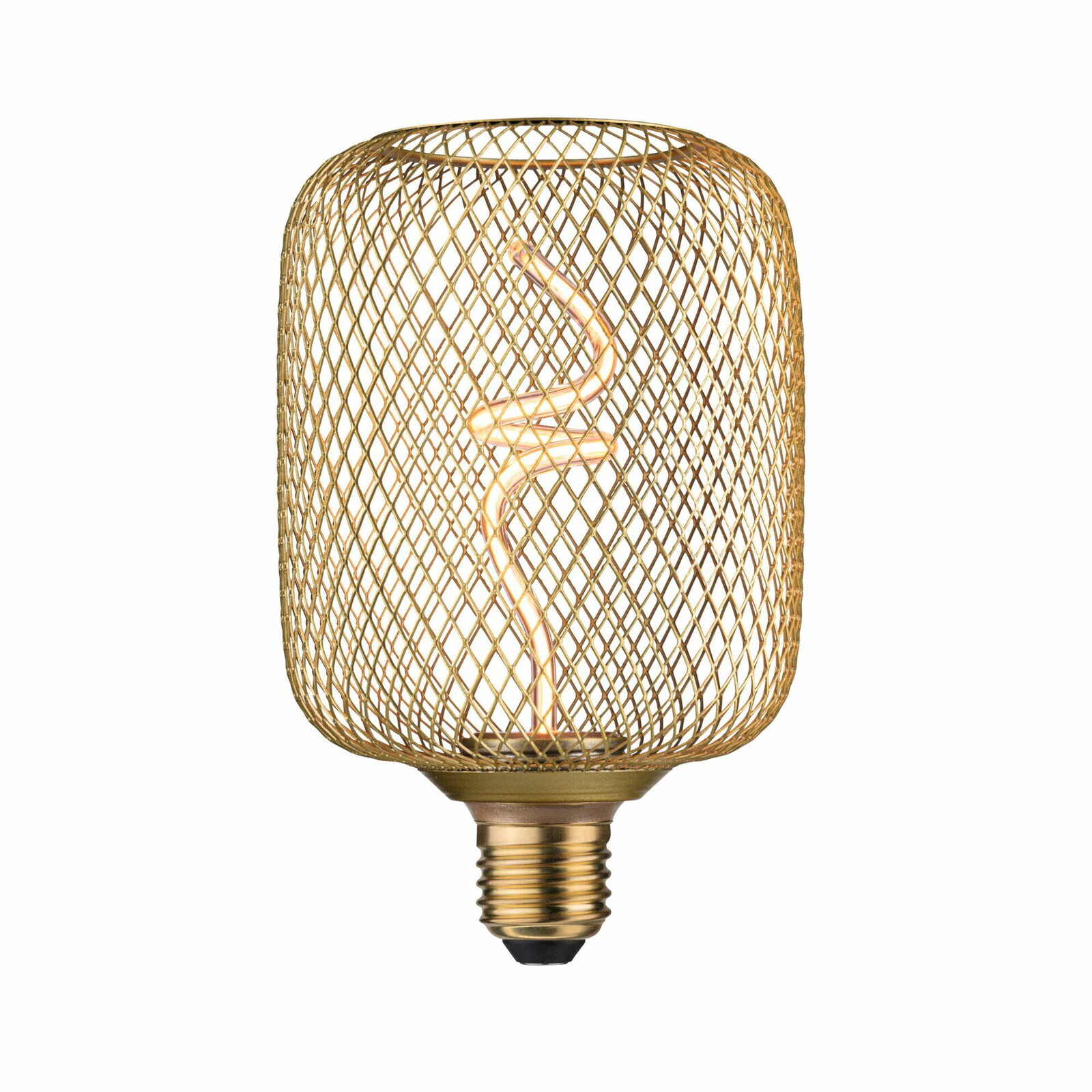 PAULMANN Kovic Glow Standard 230V LED žárovka Zyl E27 4W 1800K stmívatelné mosaz