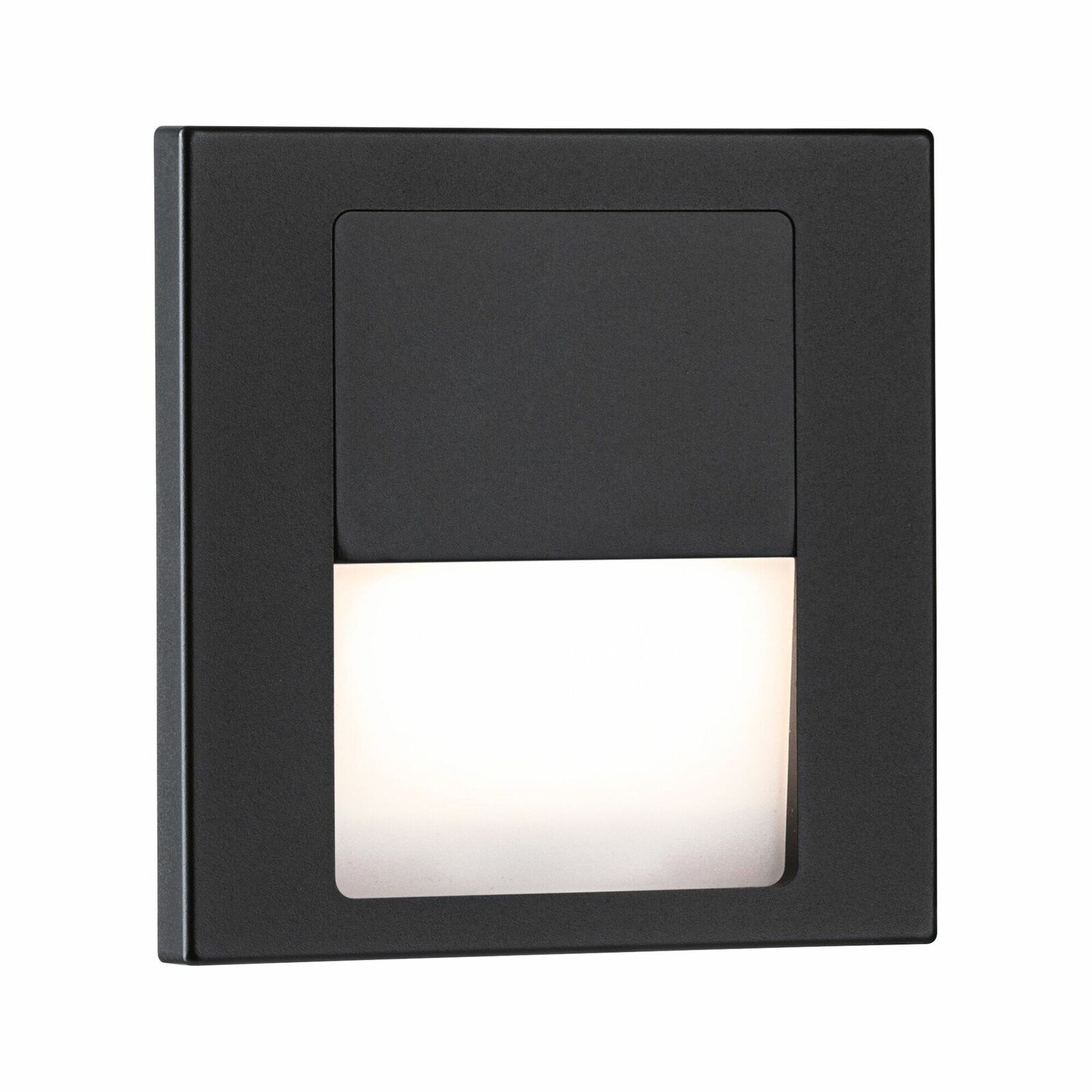 PAULMANN LED vestavné svítidlo do zdi Tsaro hranaté 80x36mm 1W 230V 2700K černá mat
