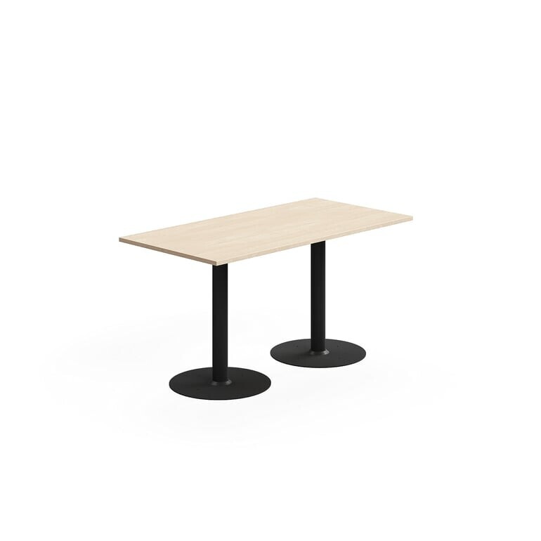 Stůl ALVA, 1400x700x720 mm, upevnitelný, vysokotlaký laminát, černá/bříza