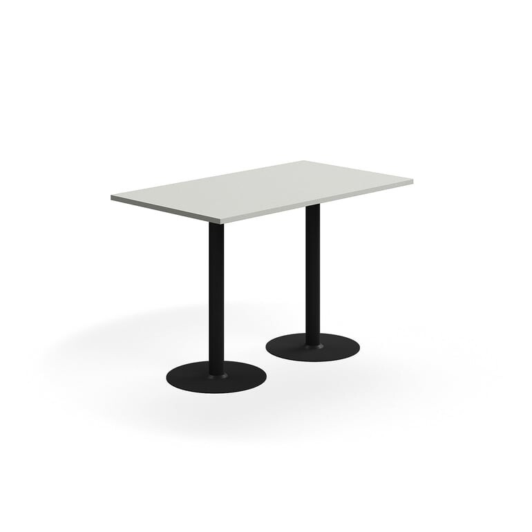 Barový stůl VERTICUS, 1400x800x900 mm, světle šedá/černá