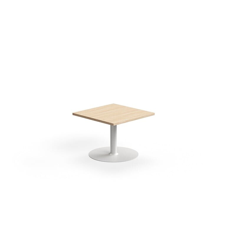 Konferenční stolek VERTICUS, 700x700x500 mm, dub/bílá