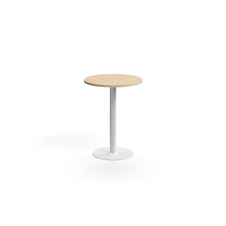 Barový stůl VERTICUS, Ø700x900 mm, dub/bílá