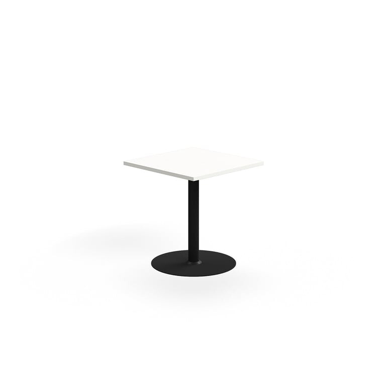 Stůl VERTICUS, 700x700x720 mm, bílá/černá