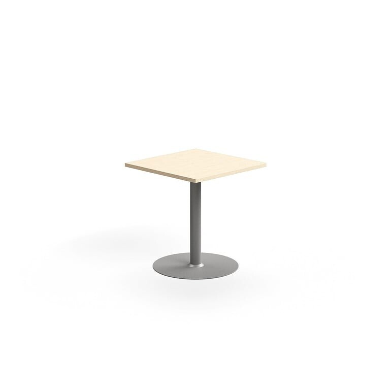 Stůl VERTICUS, 700x700x720 mm, bříza/stříbrná