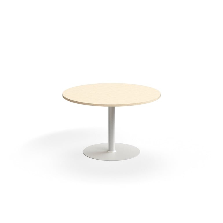 Stůl VERTICUS, Ø1200x720 mm, bříza/bílá