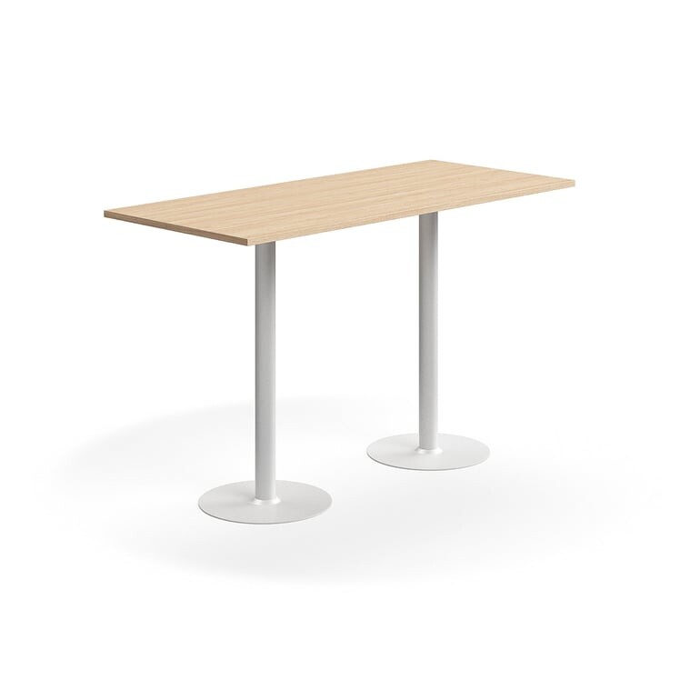 Barový stůl VERTICUS, 1800x800x1100 mm, dub/bílá