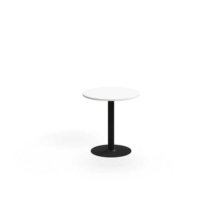 Stůl ALVA, Ø700x720 mm, vysokotlaký laminát, černá/bílá