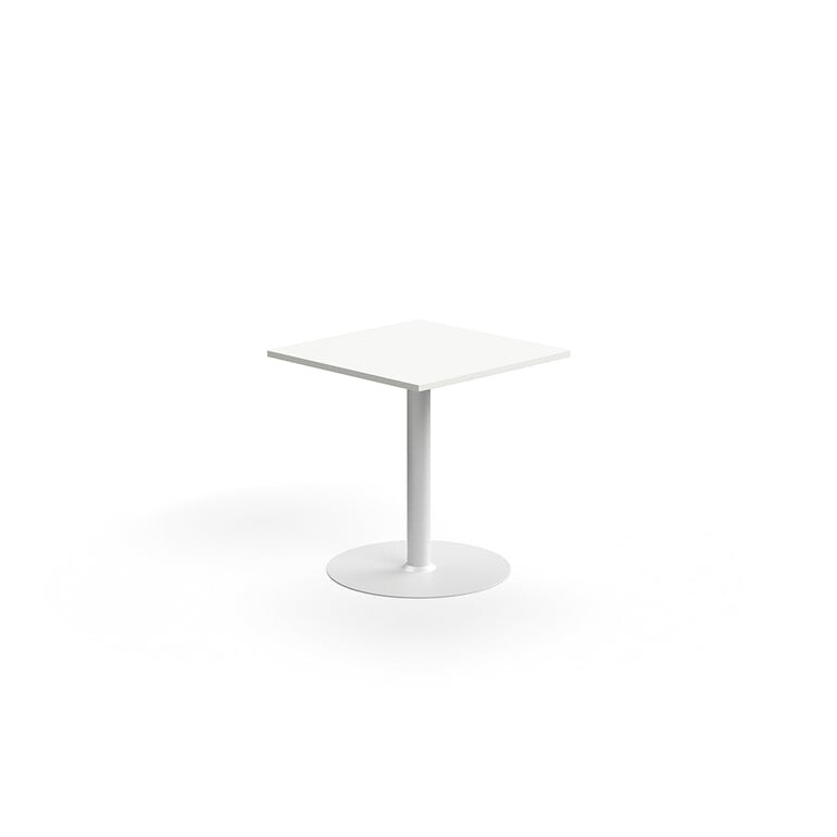 Stůl ALVA, 700x700x720 mm, vysokotlaký laminát, bílá