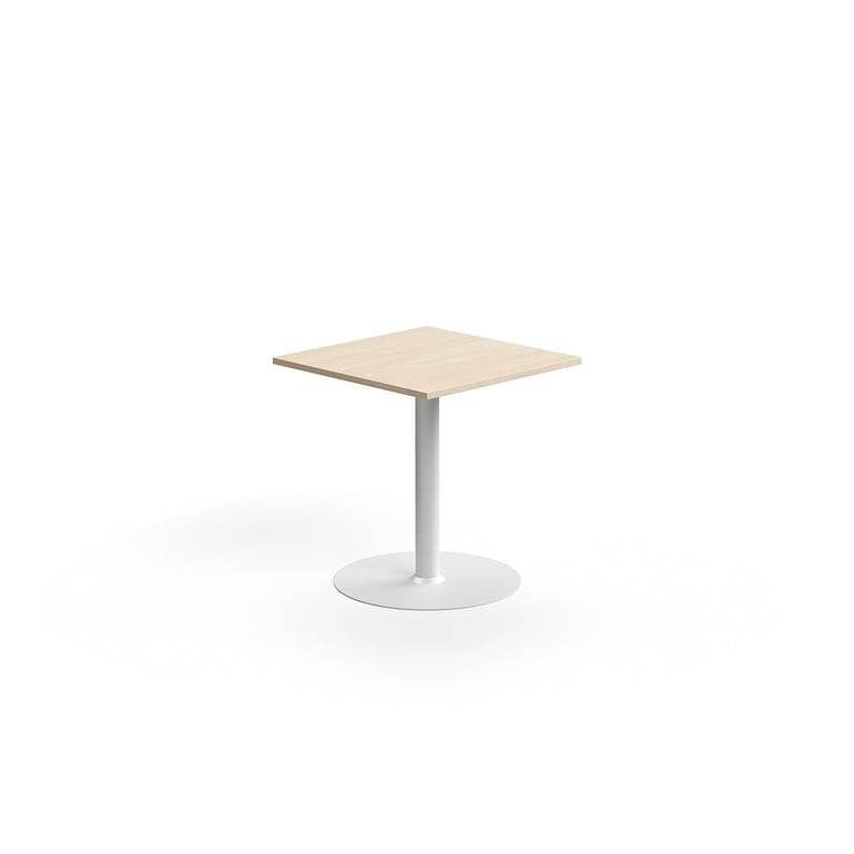 Stůl ALVA, 700x700x720 mm, vysokotlaký laminát, bílá/bříza