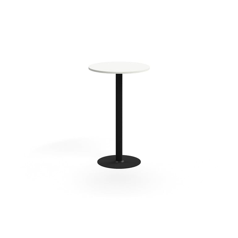 Barový stůl ALVA, Ø700x1100 mm, vysokotlaký laminát, černá/bílá