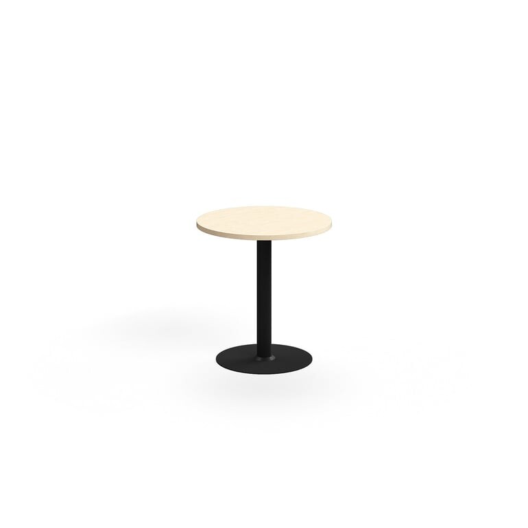 Stůl VERTICUS, Ø700x720 mm, bříza/černá