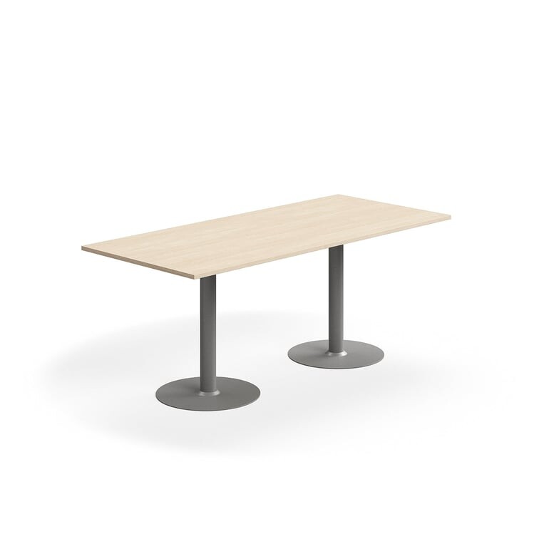 Stůl ALVA, 1800x800x720 mm, vysokotlaký laminát, stříbrná/bříza