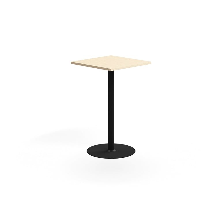 Barový stůl VERTICUS, 700x700x1100 mm, bříza/černá