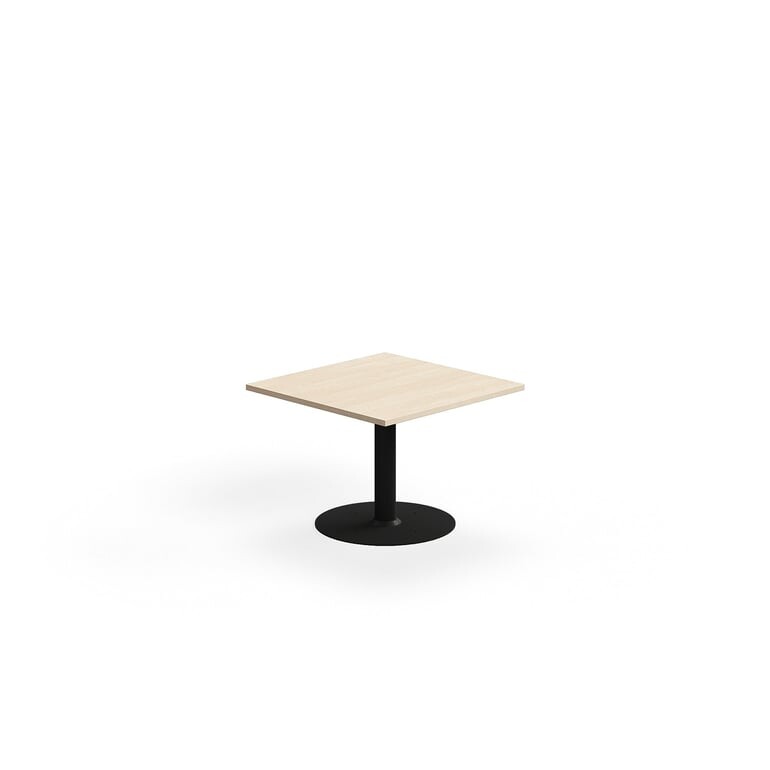 Konferenční stolek ALVA, 700x700x500 mm, upevnitelný, vysokotlaký laminát, černá/bříza