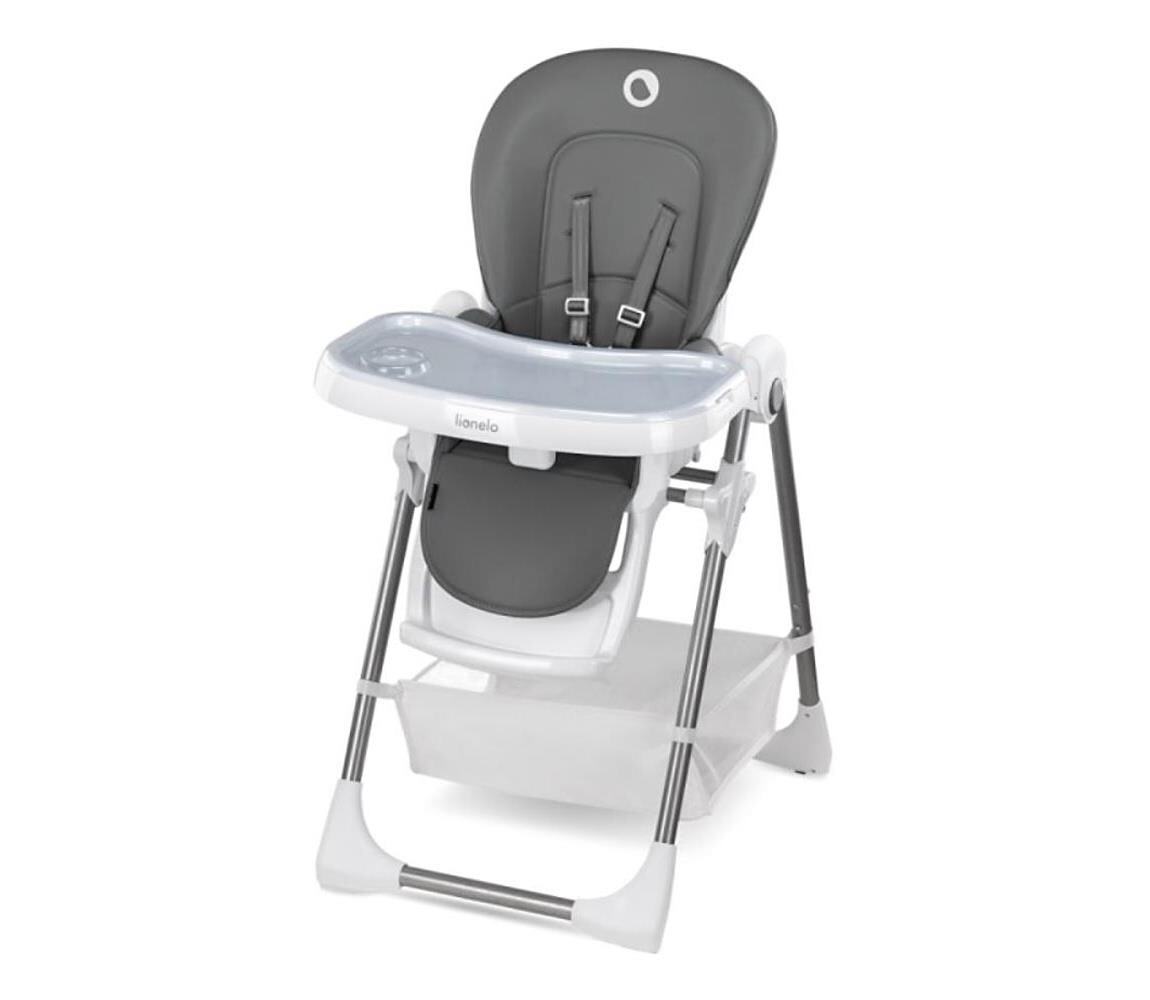 Lionelo Lionelo - Dětská jídelní židle LINN PLUS bílá/šedá