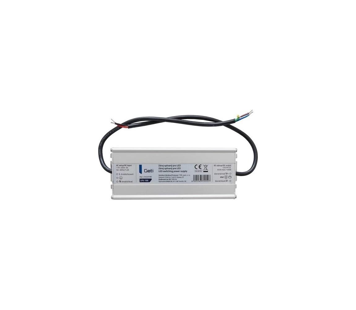 Geti Napájecí zdroj spínaný pro LED pásky 100W/12V IP67