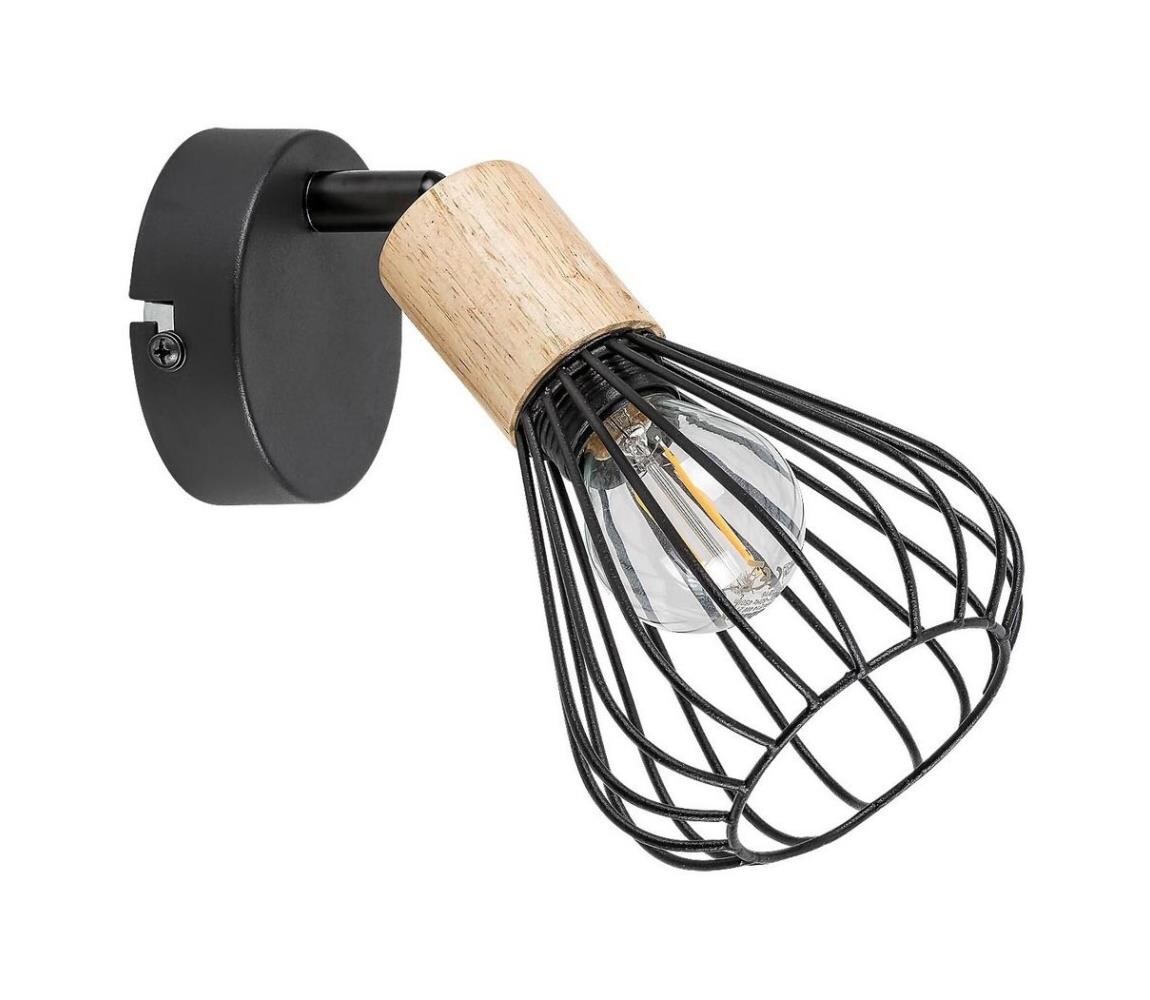 Rabalux Rabalux 3147 - Nástěnné bodové svítidlo FARFALLE 1xE14/25W/230V černá/buk
