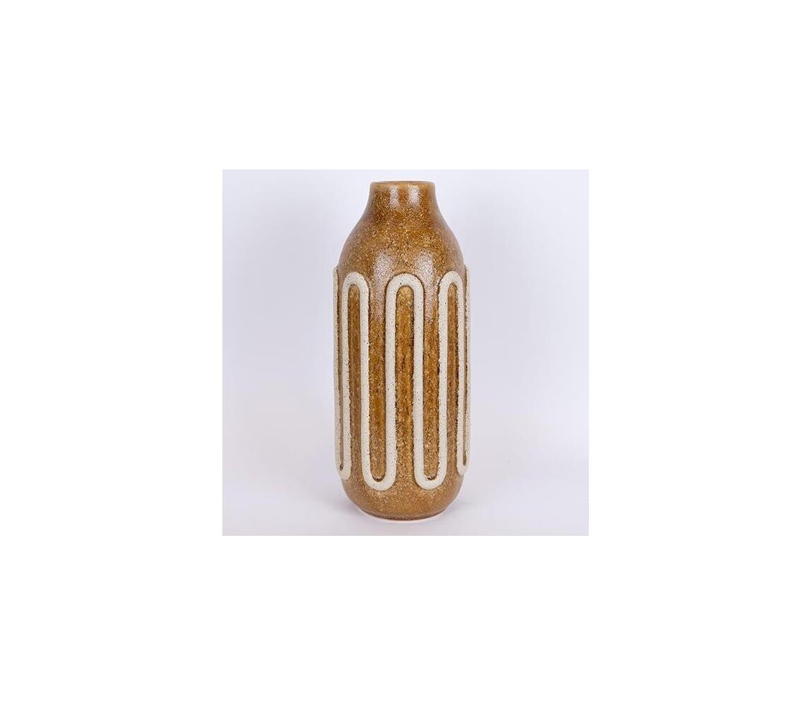Eurolamp Keramická váza 39x16,3 cm hnědá