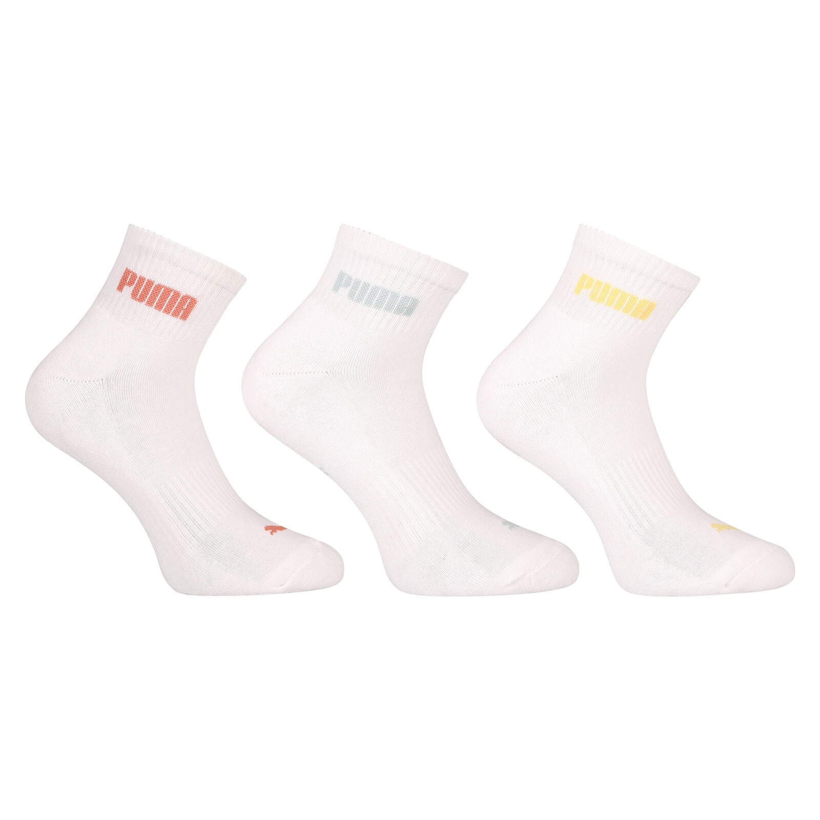 3PACK ponožky Puma kotníkové bílé (701225904 014) L