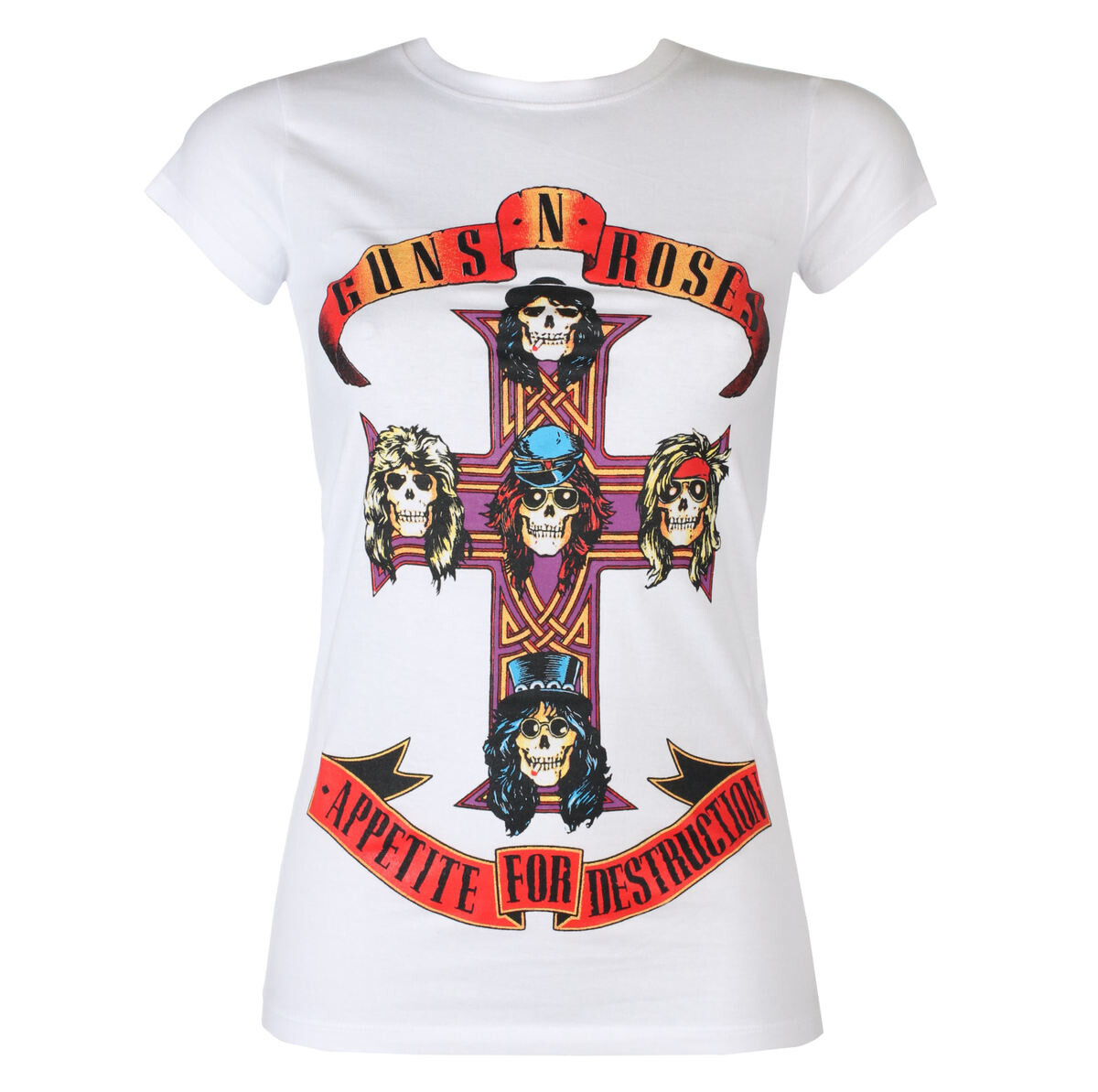 Tričko metal dámské Guns N' Roses - Appetite For Destruction - ROCK OFF - GNRTSP01LW S